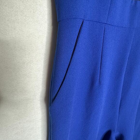 NWoT BCBGeneration Electric Blue Mesh Cutout Jumpsuit – Size 6 - Picture 7 of 11